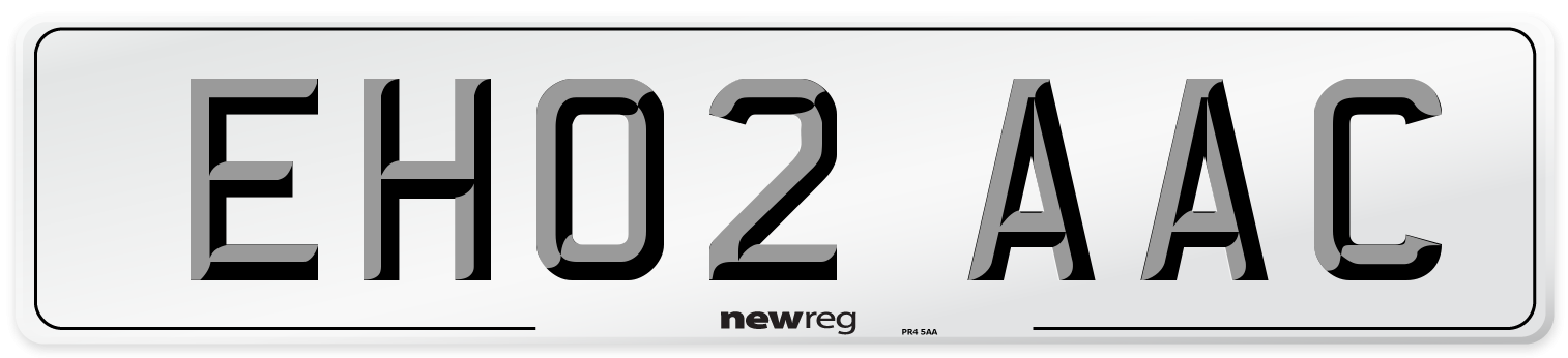 EH02 AAC Number Plate from New Reg